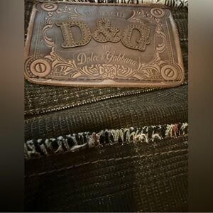 Dolce & Gabbana Brown and Black Straight Leg Men’s Jeans